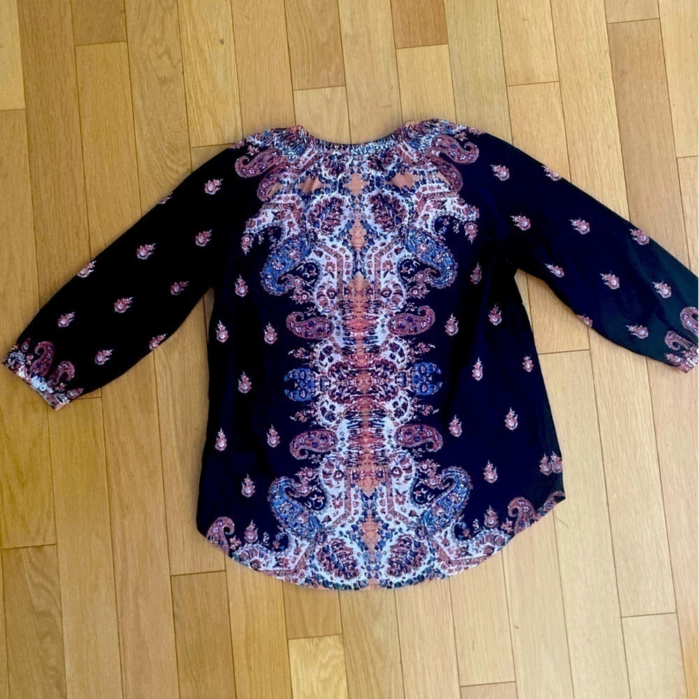 Sale! BEACH Lunch Lounge Blouse size small - Picture 3 of 4